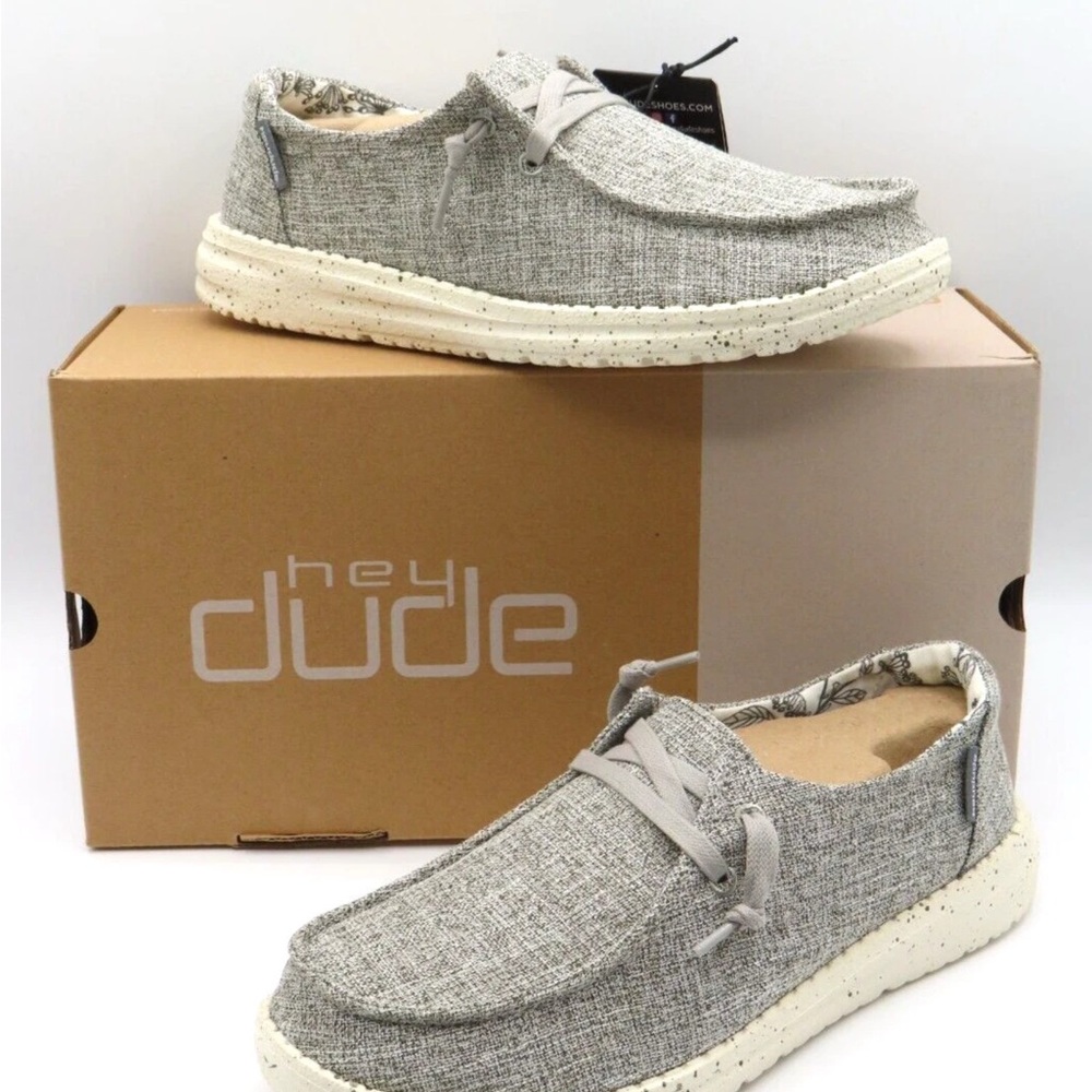 Hey Dude Woman’s Gray Flats Comfortable Loafers